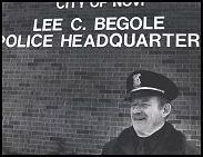 Chief Lee Begole in front of Police Headquarters